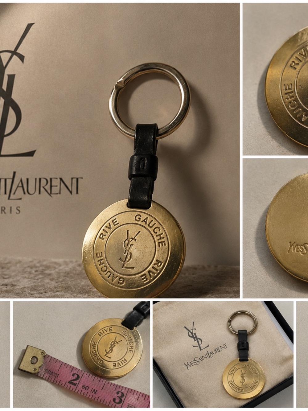 Yves Saint Laurent Rive Gauche Vintage Rare Key chain